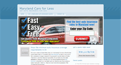 Desktop Screenshot of marylandcarsforless.com